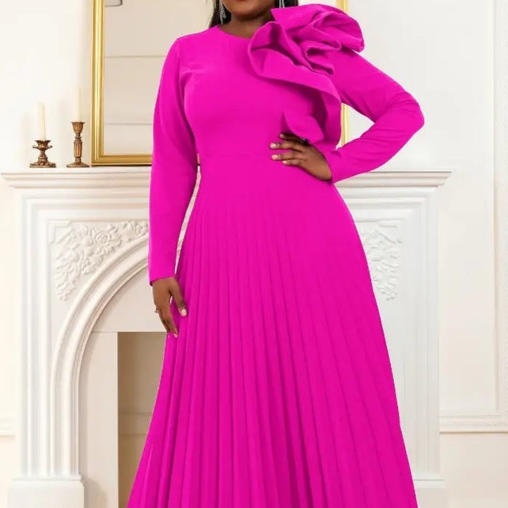 NWT Fuchsia Pleated Dress